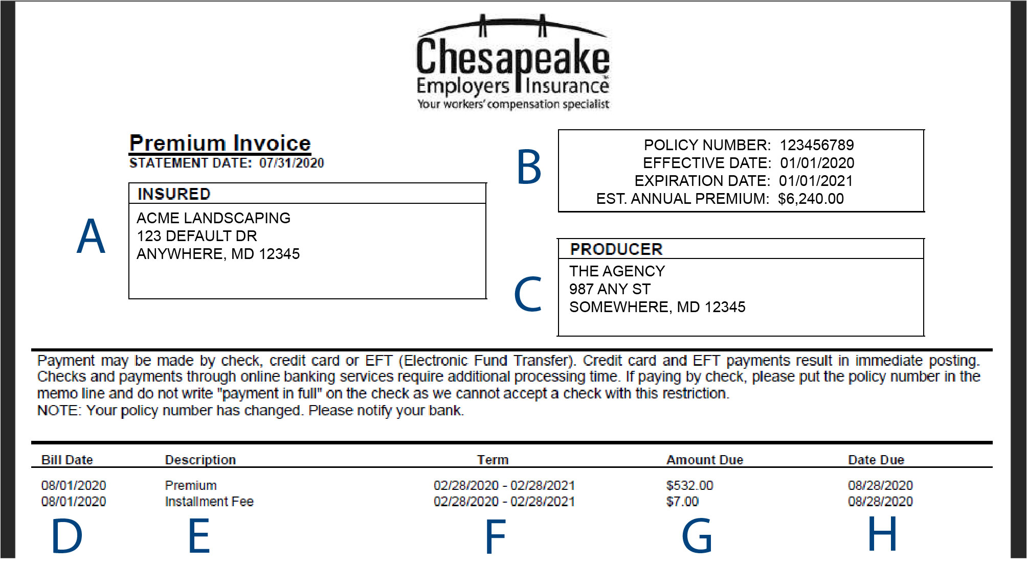 Understanding Your Invoices Chesapeake Employers Insurance Company